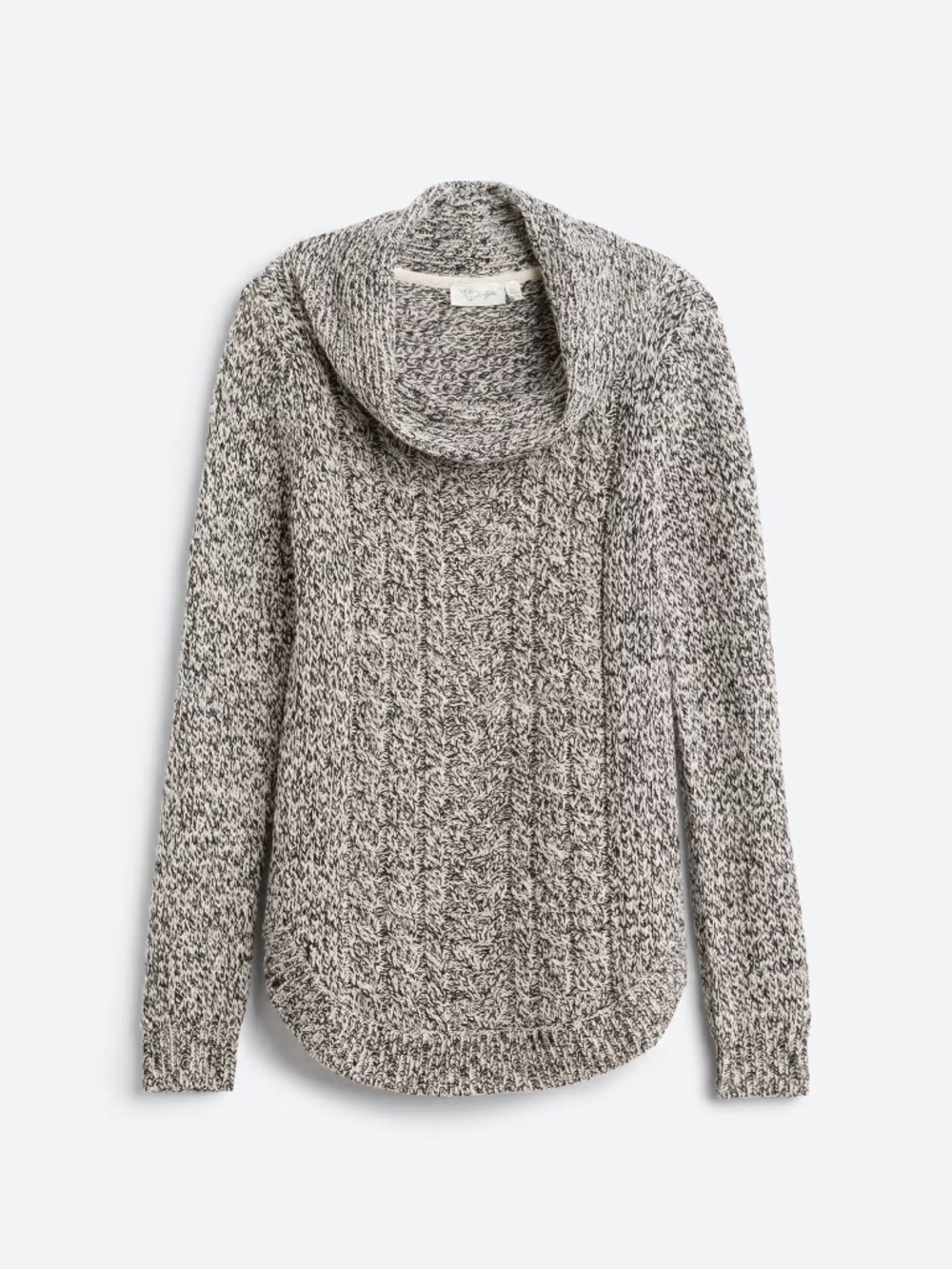 RD Style Harriette Cable Cowl Neck Sweater - Grey